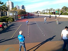 <p>lugar de entreno para los patinadores.</p>